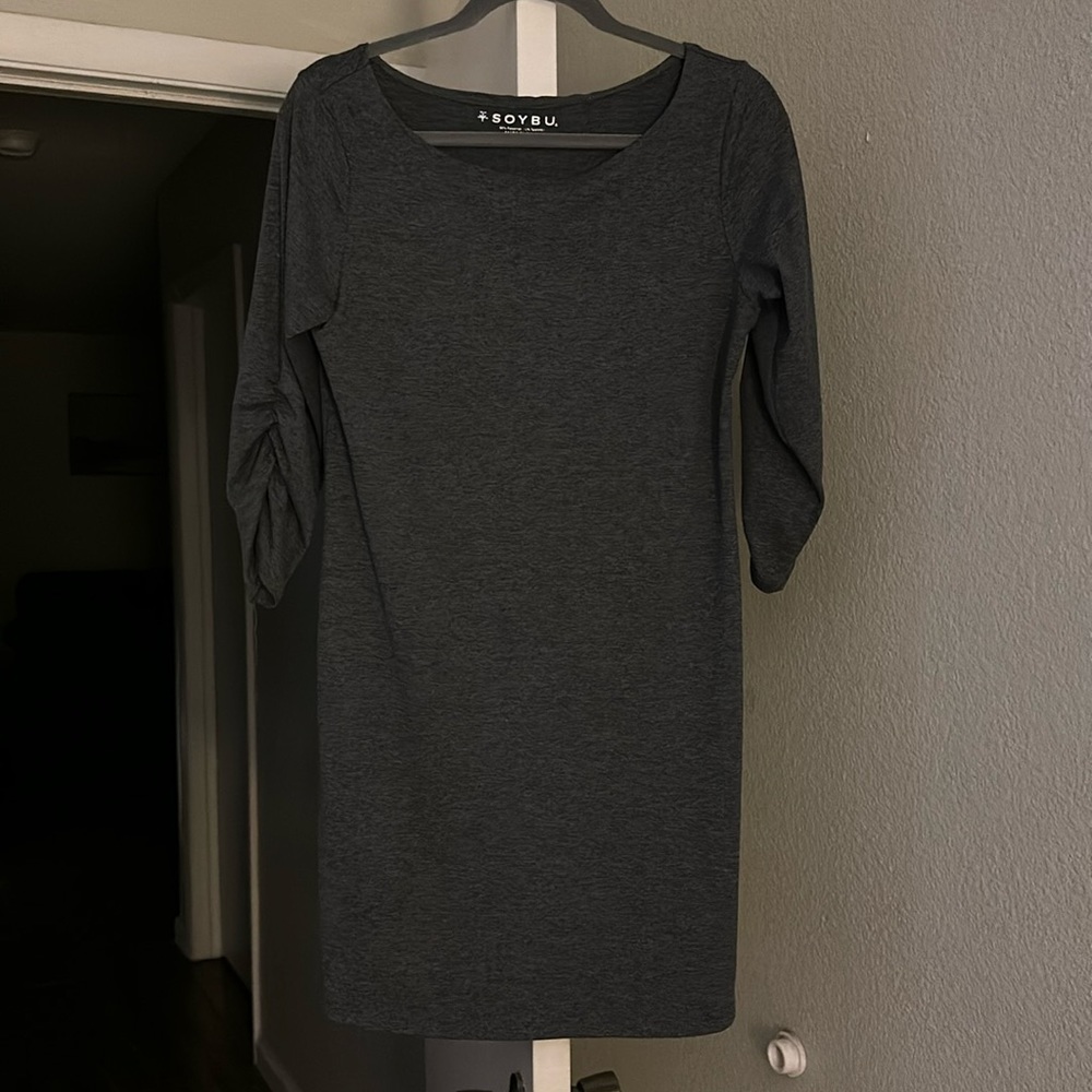 Soft Body con grey dress size medium